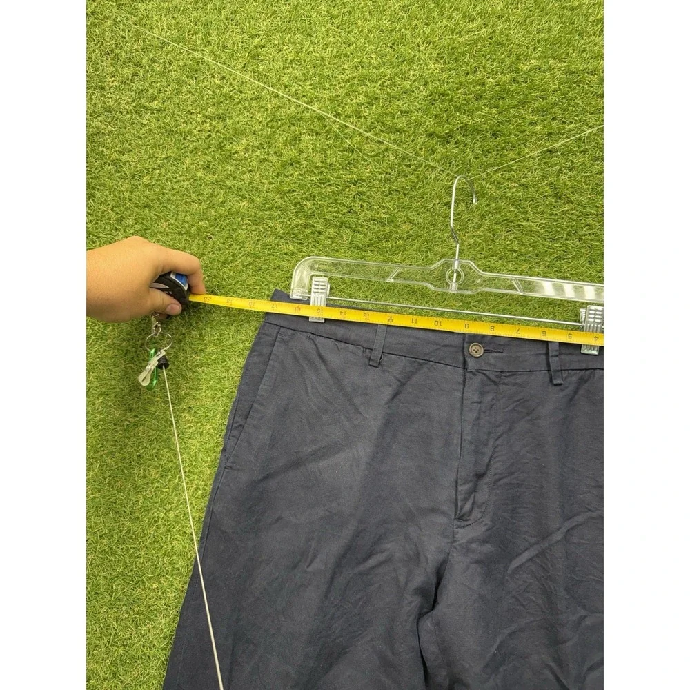 Vintage Polo Ralph Lauren Pants Mens 33x30 Blue Linen Blend Straight Leg Dress